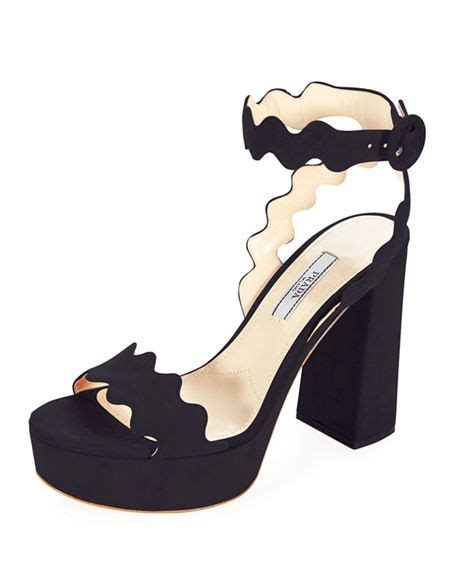 prada scalloped platform sandals